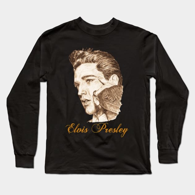 Elvis Presley Long Sleeve T-Shirt by Charlie Dion